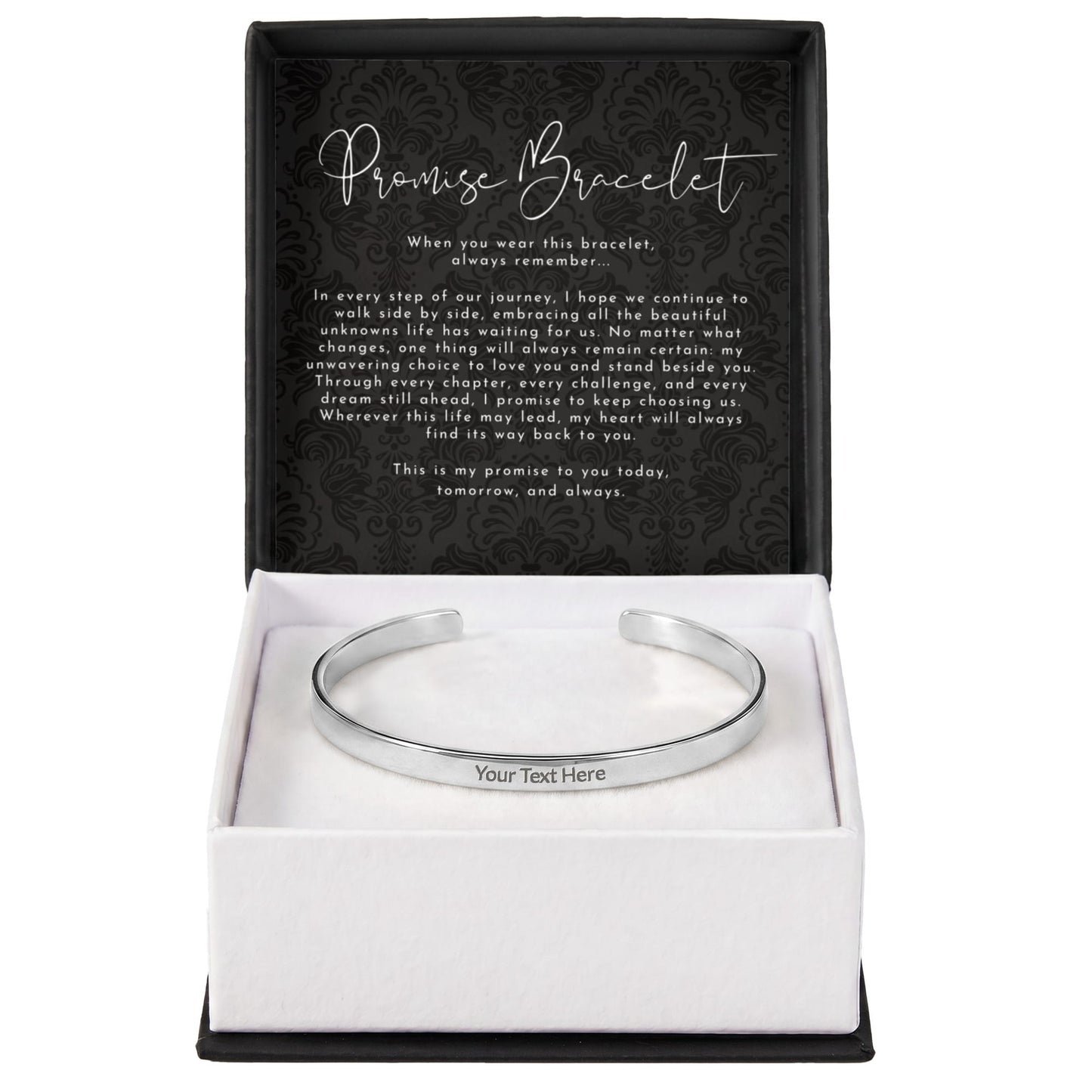 Custom Engraved Promise Cuff Bracelet | Always Remember
