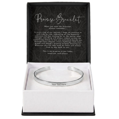 Custom Engraved Promise Cuff Bracelet | Always Remember