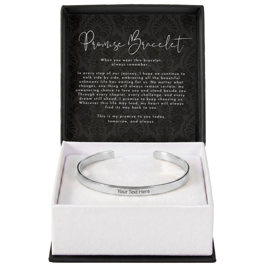 Custom Engraved Promise Cuff Bracelet | Always Remember