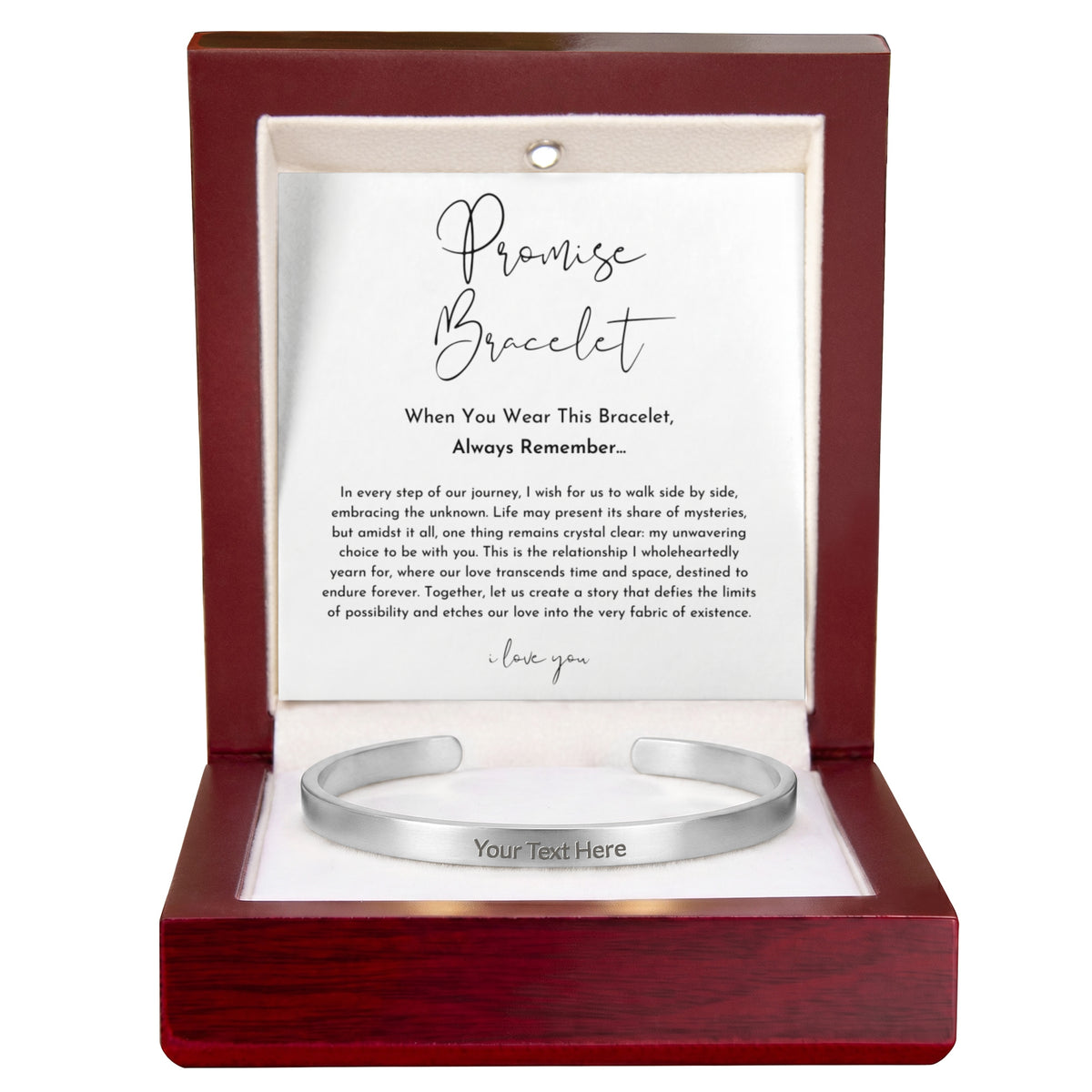 Custom Engraved Promise Cuff Bracelet