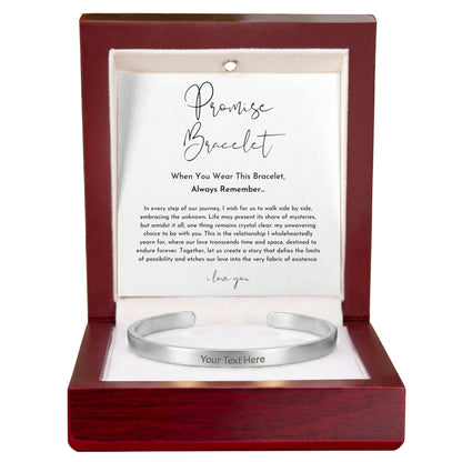 Custom Engraved Promise Cuff Bracelet