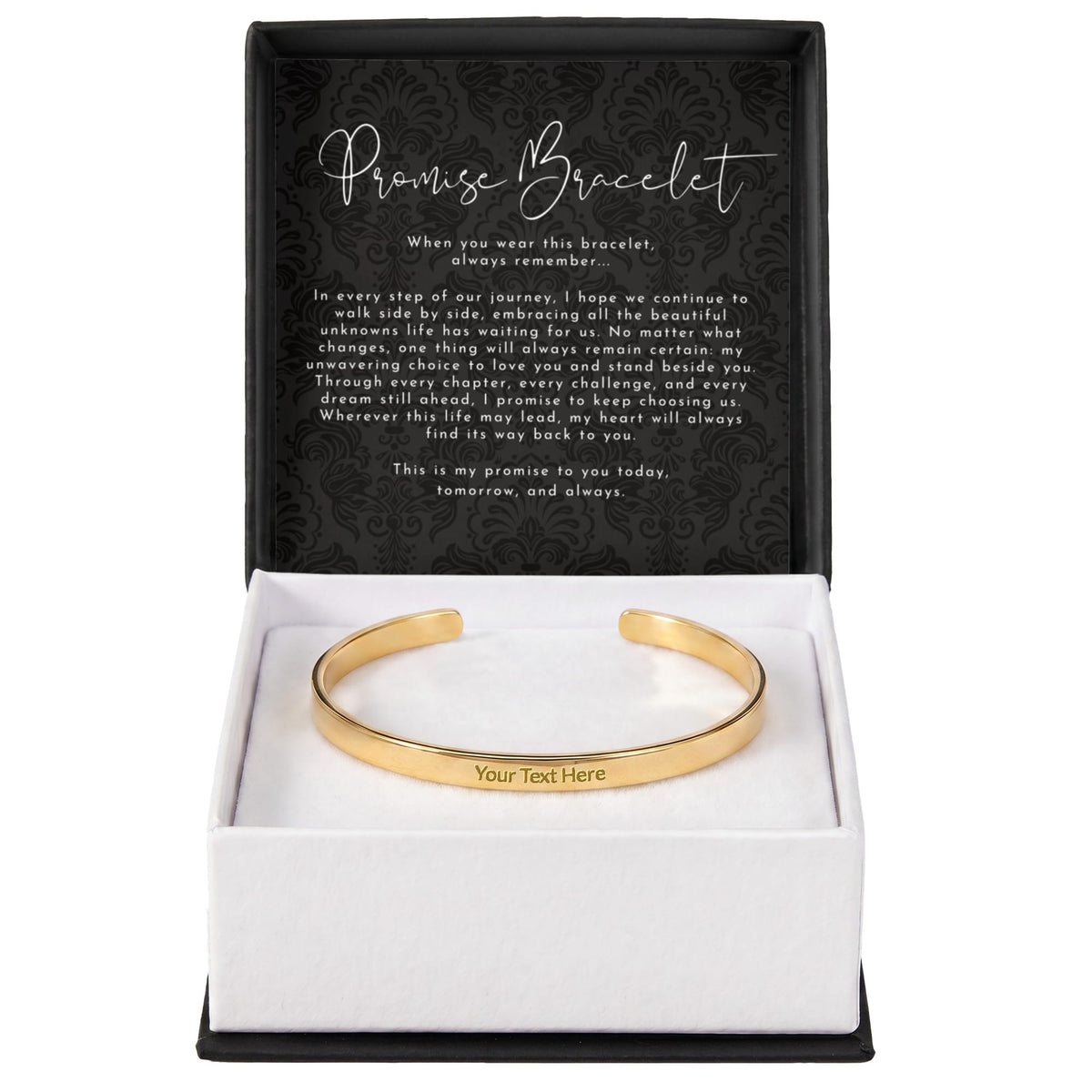 Custom Engraved Promise Cuff Bracelet | Always Remember