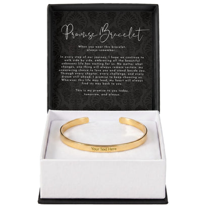 Custom Engraved Promise Cuff Bracelet | Always Remember
