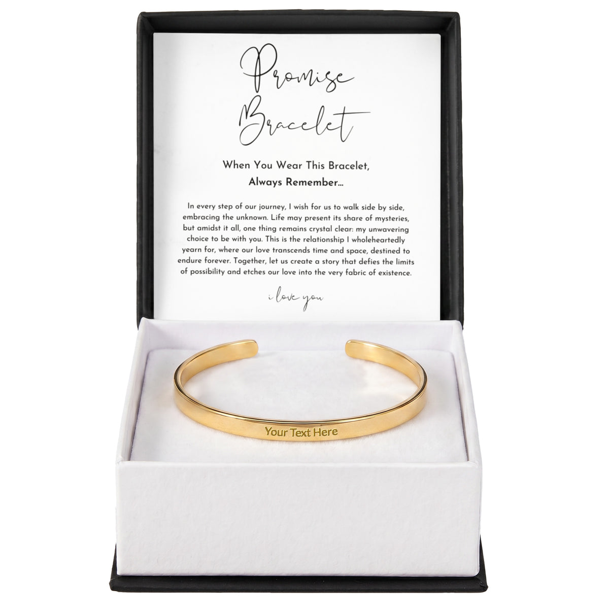 Custom Engraved Promise Cuff Bracelet
