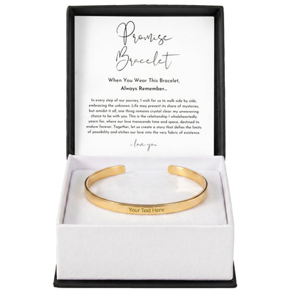 Custom Engraved Promise Cuff Bracelet