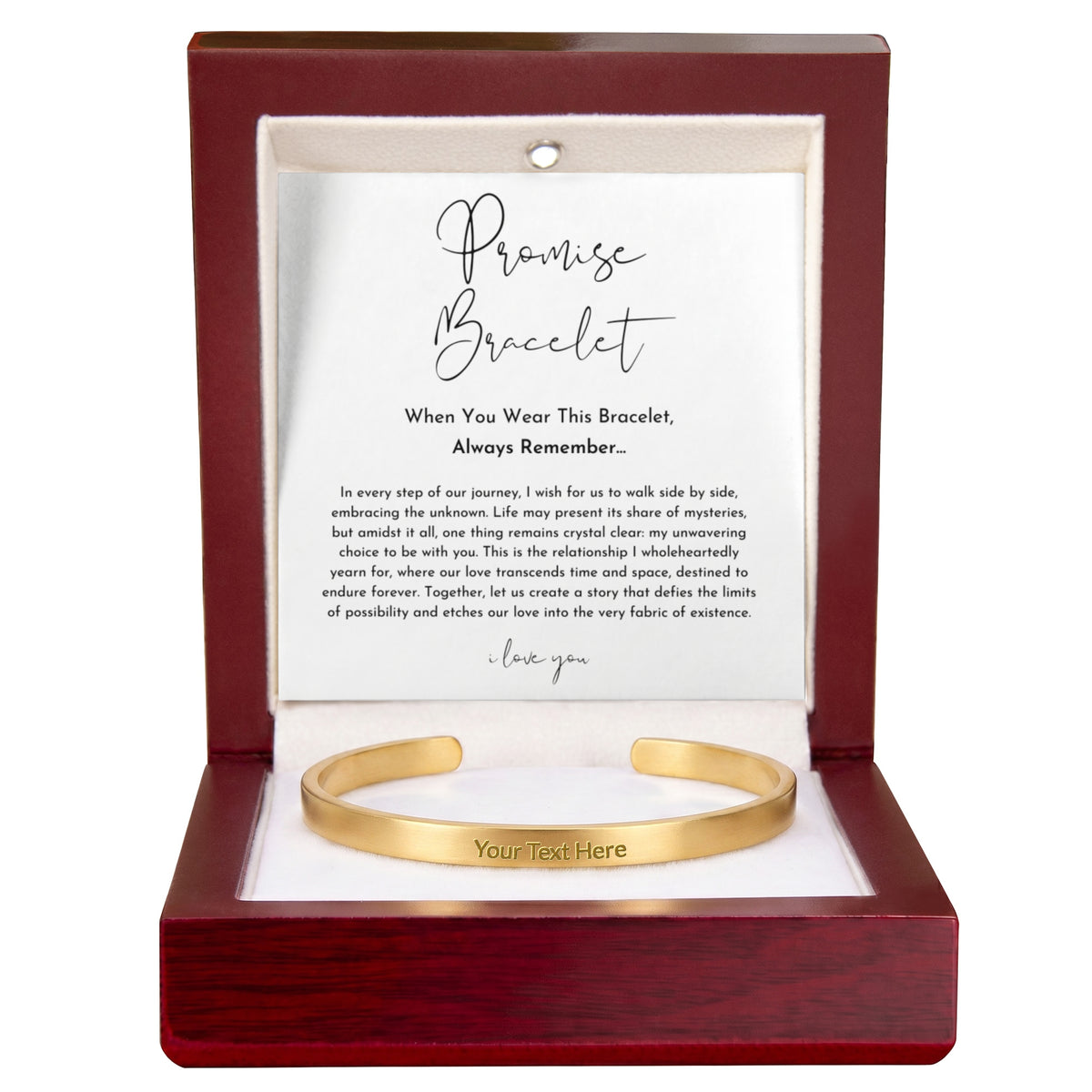Custom Engraved Promise Cuff Bracelet
