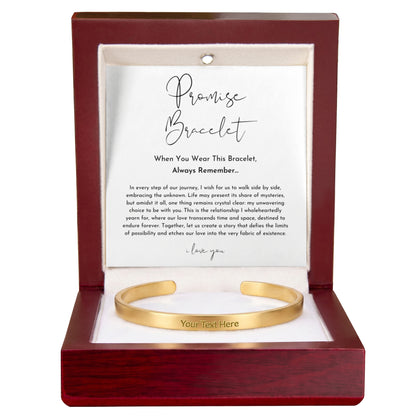 Custom Engraved Promise Cuff Bracelet