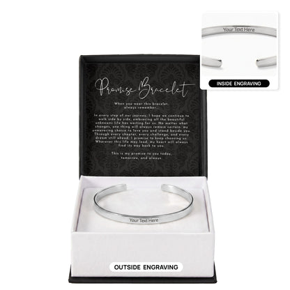 Custom Engraved Promise Cuff Bracelet | Always Remember