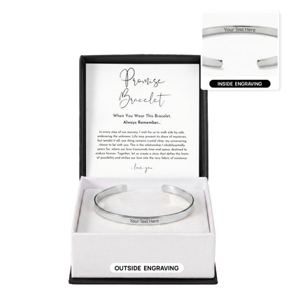 Custom Engraved Promise Cuff Bracelet