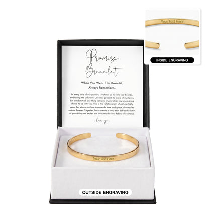Custom Engraved Promise Cuff Bracelet