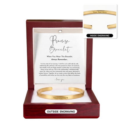 Custom Engraved Promise Cuff Bracelet