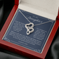 Daughter Heart To Heart Necklace | A Piece of My Heart Navy & Floral