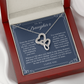 Daughter Heart To Heart Necklace | A Piece of My Heart Navy & Floral