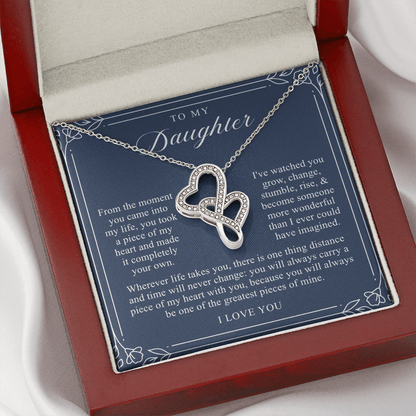 Daughter Heart To Heart Necklace | A Piece of My Heart Navy & Floral