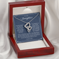 Daughter Heart To Heart Necklace | A Piece of My Heart Navy & Floral