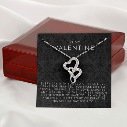 To My Valentine Intertwined Hearts Necklace