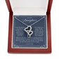 Daughter Heart To Heart Necklace | A Piece of My Heart Navy & Floral