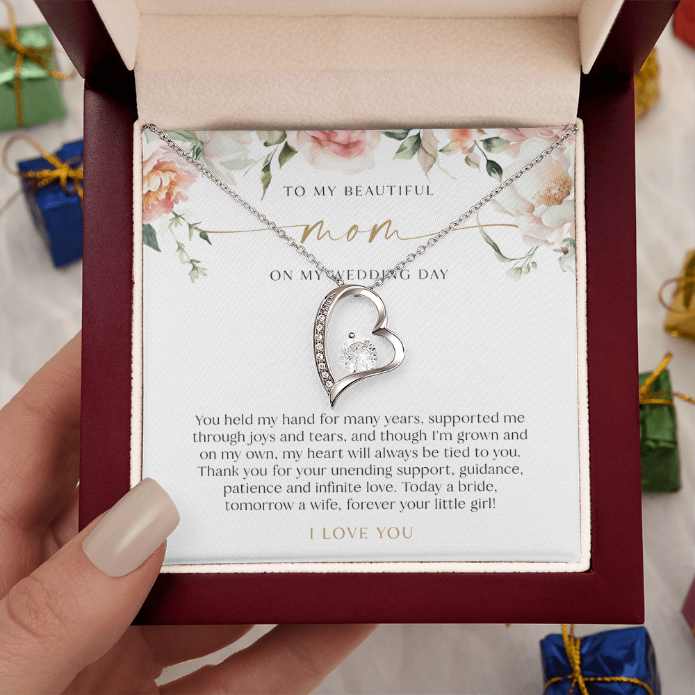 Mother Of The Bride Gift - Heart Necklace