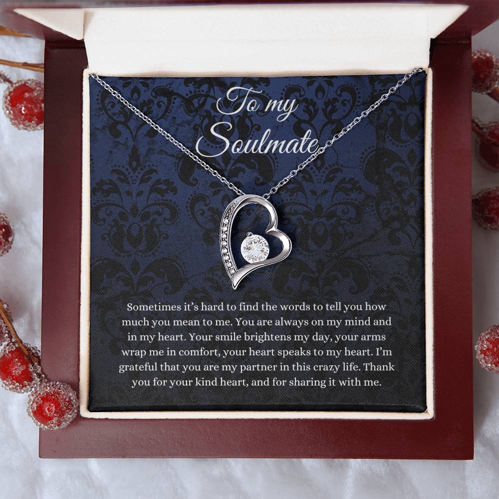 To My Soulmate Heart Necklace