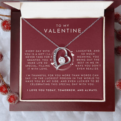 To My Valentine Heart Necklace