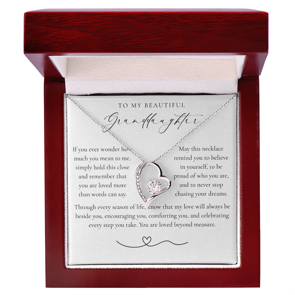 To My Granddaughter Heart Necklace | Loved Beyond Measure