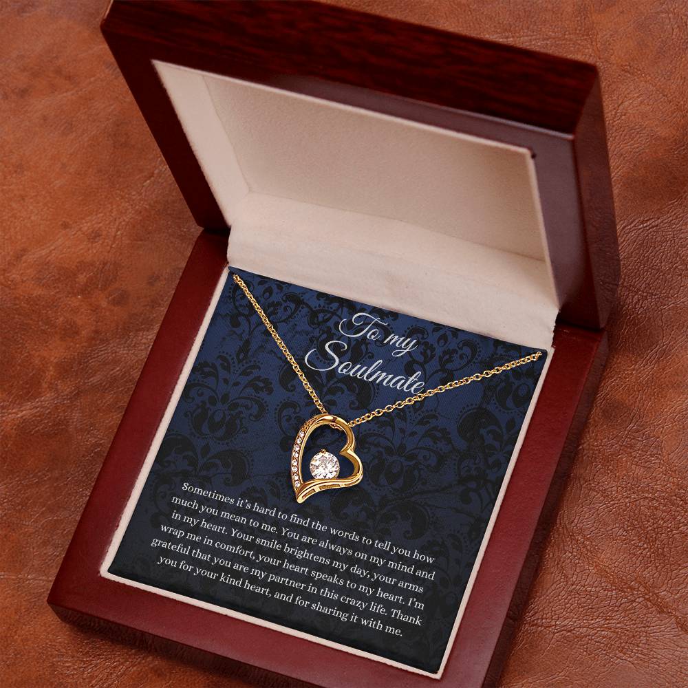 To My Soulmate Heart Necklace