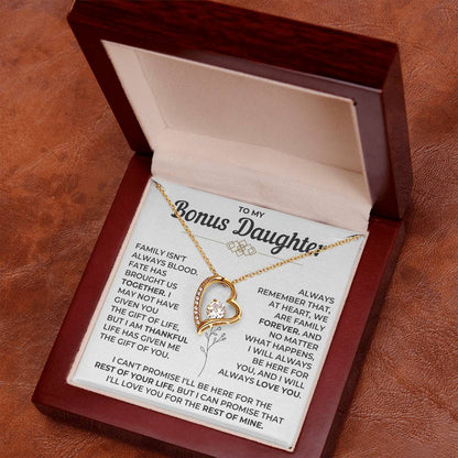 To My Bonus Daughter - Forever Love Necklace