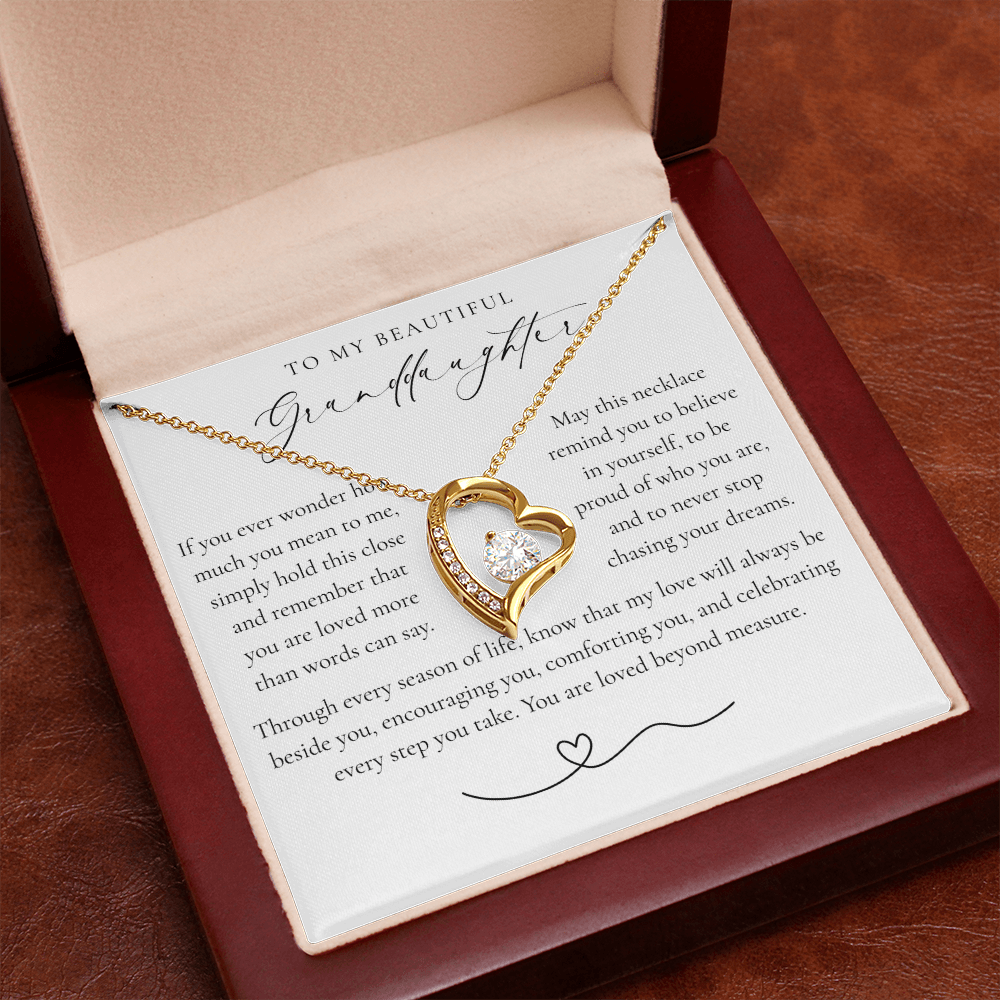 To My Granddaughter Heart Necklace | Loved Beyond Measure
