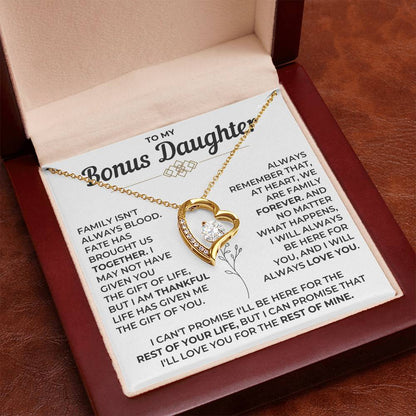 To My Bonus Daughter - Forever Love Necklace