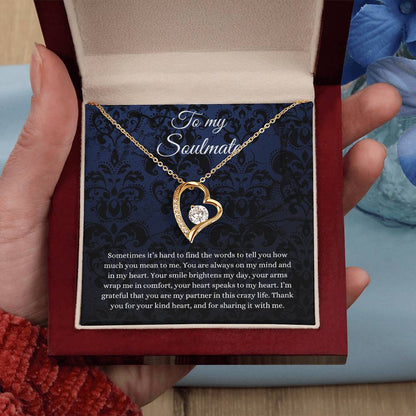 To My Soulmate Heart Necklace