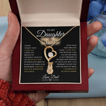 To My Daughter - Forever Love Necklace