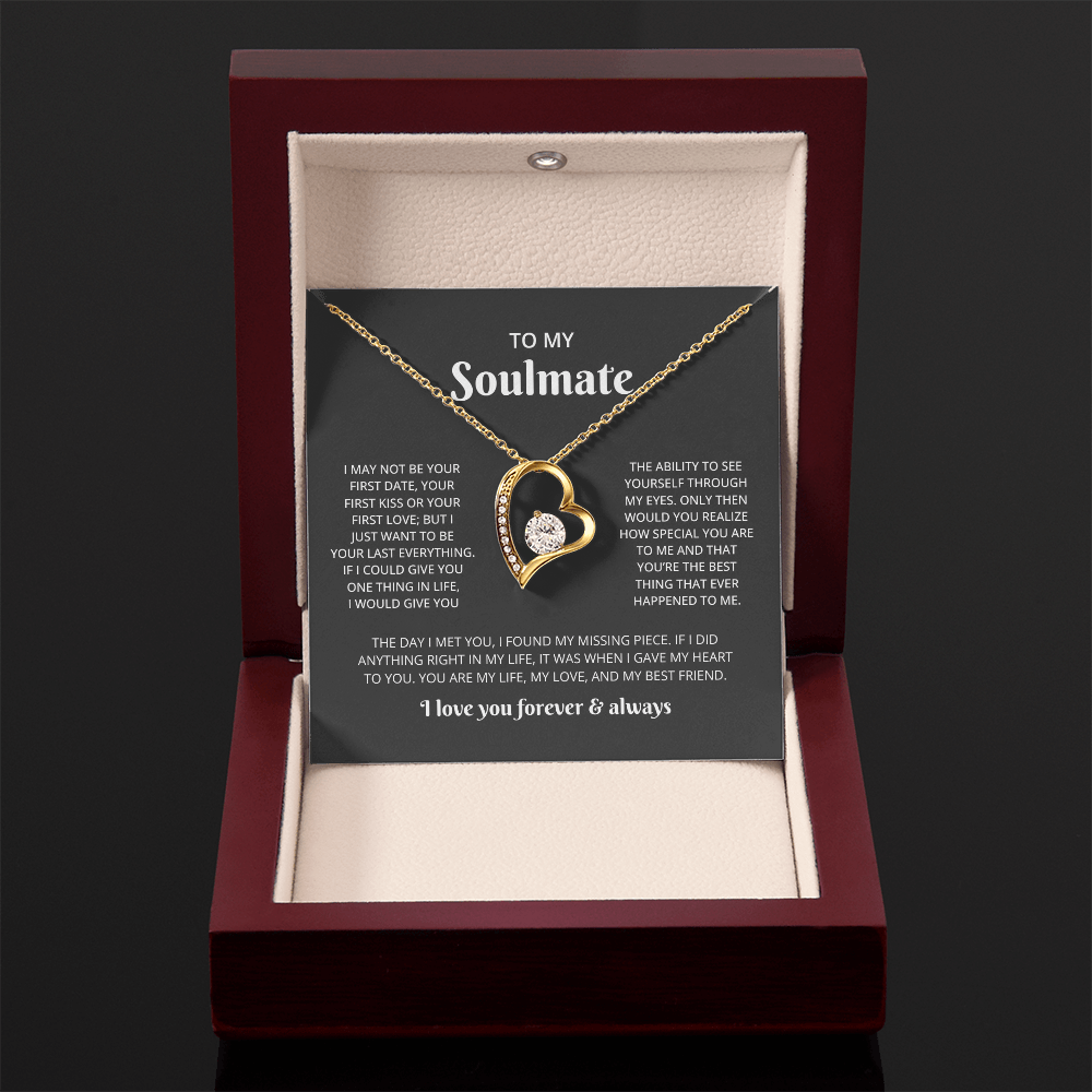 To My Soulmate Heart Necklace