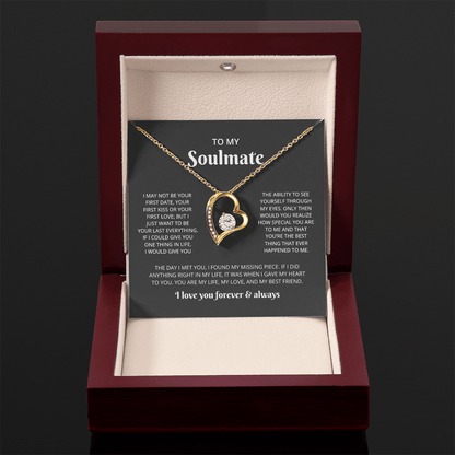 To My Soulmate Heart Necklace