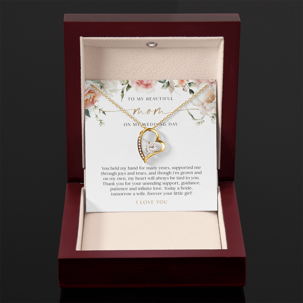Mother Of The Bride Gift - Heart Necklace