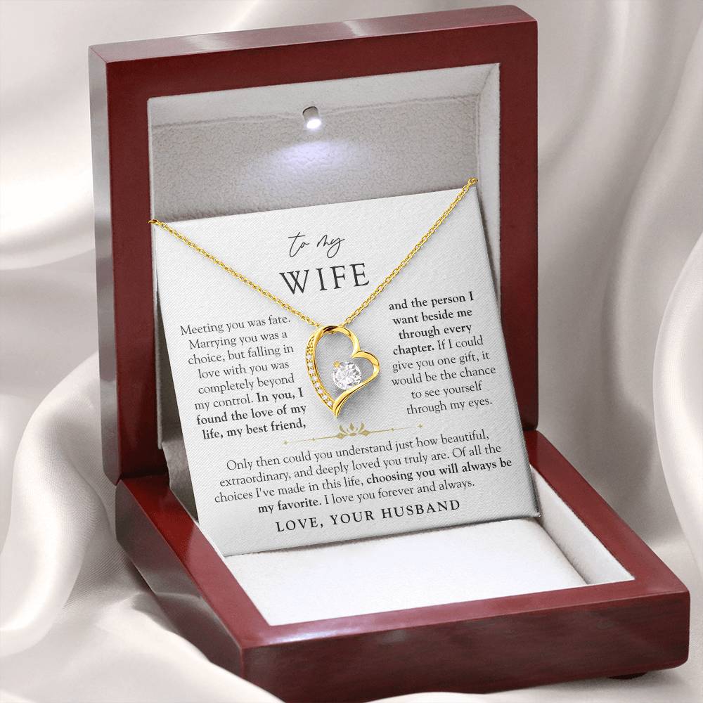 To My Wife | Love of My Life Heart Necklace