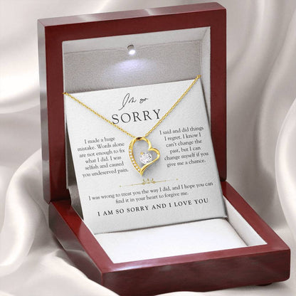 I'm Sorry Apology Heart Necklace | Can't Change The Past