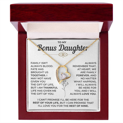 To My Bonus Daughter - Forever Love Necklace