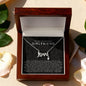 Girlfriend Scripted Love Necklace | The First I Love You Black Lace