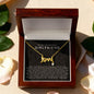 Girlfriend Scripted Love Necklace | The First I Love You Black Lace