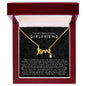 Girlfriend Scripted Love Necklace | The First I Love You Black Lace