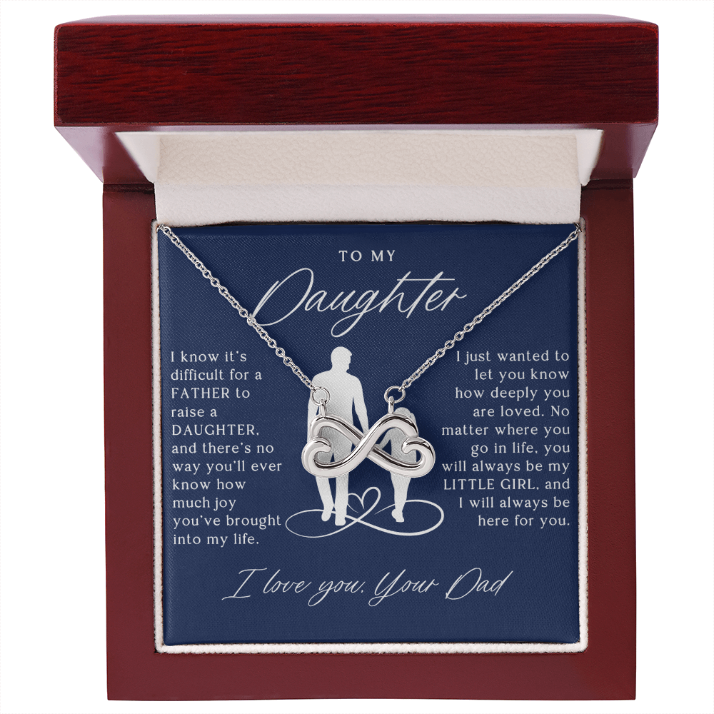 To My Daughter From Dad - Infinity Love Necklace