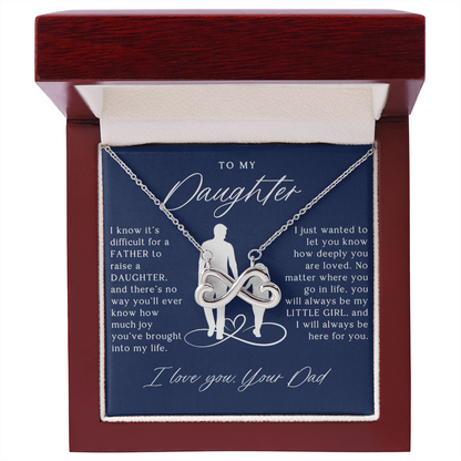 To My Daughter From Dad - Infinity Love Necklace