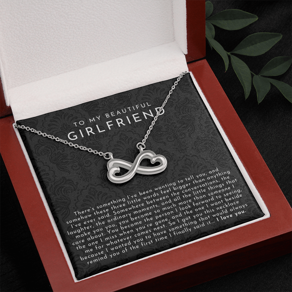 Girlfriend Infinite Love Necklace | The First I Love You Black Lace