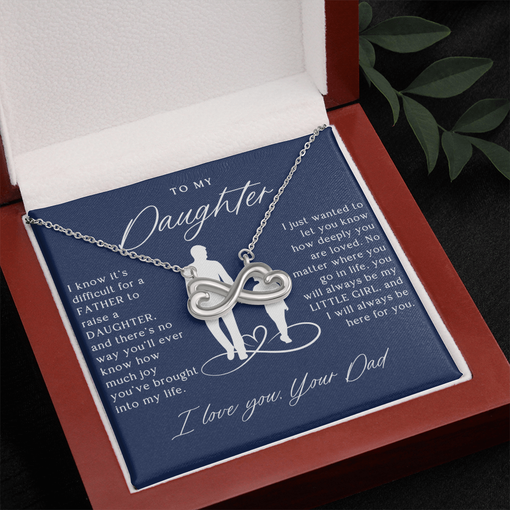 To My Daughter From Dad - Infinity Love Necklace