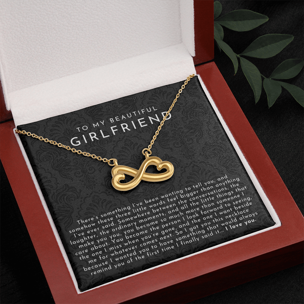 Girlfriend Infinite Love Necklace | The First I Love You Black Lace