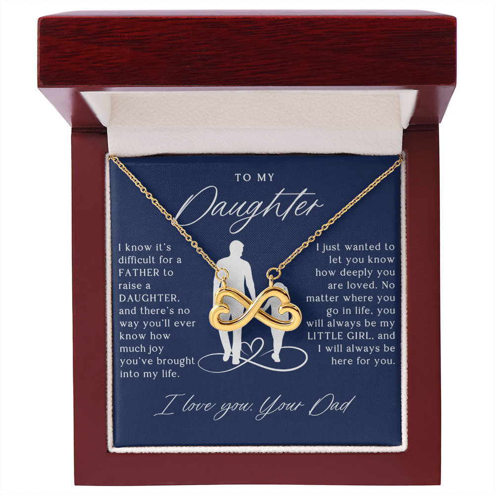 To My Daughter From Dad - Infinity Love Necklace