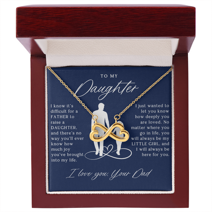 To My Daughter From Dad - Infinity Love Necklace