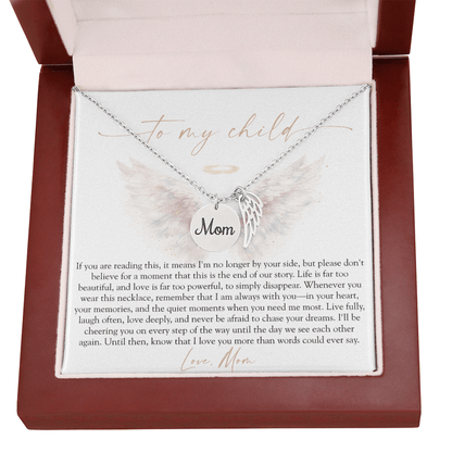To My Child From Mom | Love Too Powerful Memorial Necklace