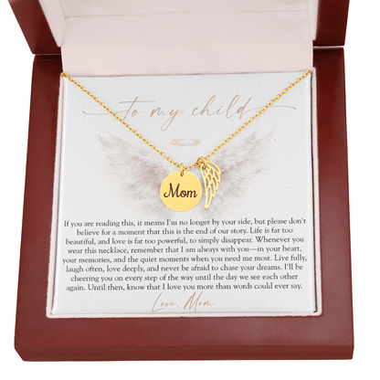 To My Child From Mom | Love Too Powerful Memorial Necklace