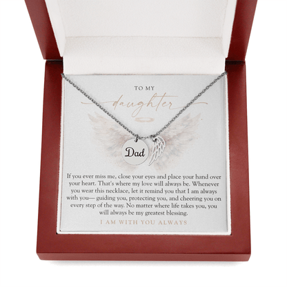 To My Daughter From Dad | With You Always Memorial Necklace